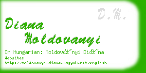 diana moldovanyi business card